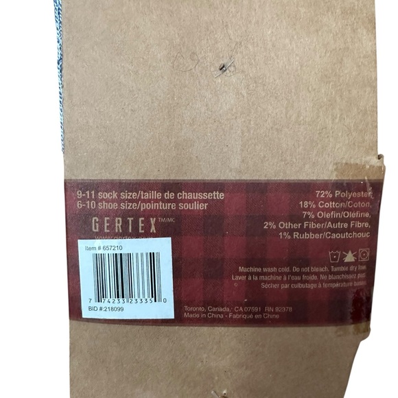 Great Northern Ladies Cabin Boot Socks – Plaid – Size 5–10 – New - Picture 9 of 11